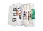 White T Shirt Cotton Rags - Printed White T Shirt Rags